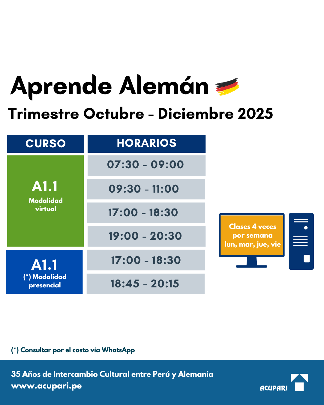 Horarios - Octubre Diciembre 2025 (1080 x 1350 px)